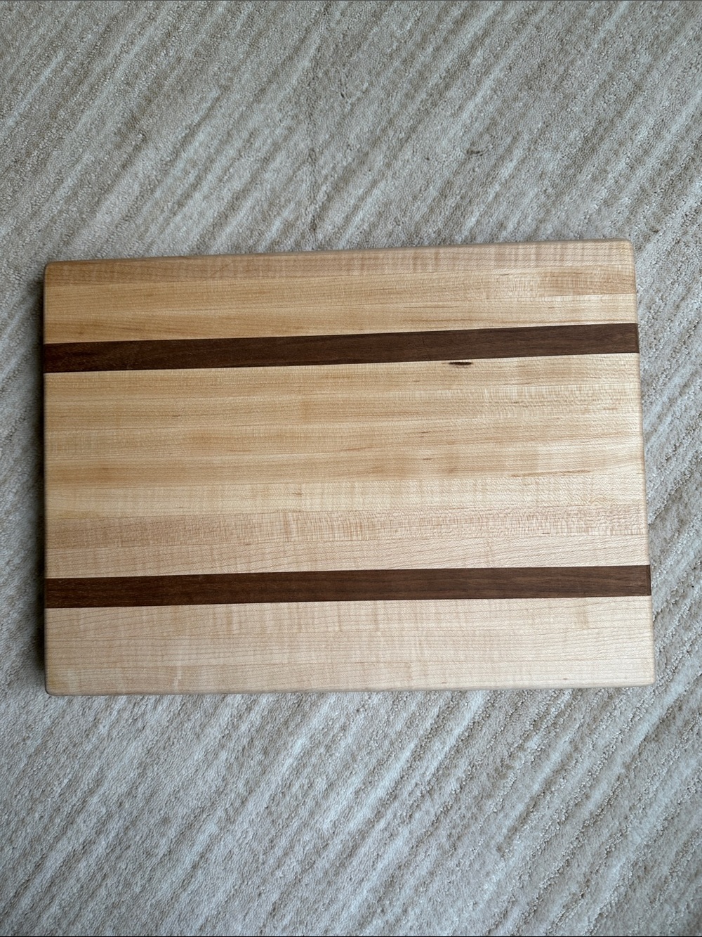 NWOT Handcrafted Charcuterie or Cutting Board - Walnut and Maple 15” x 11”